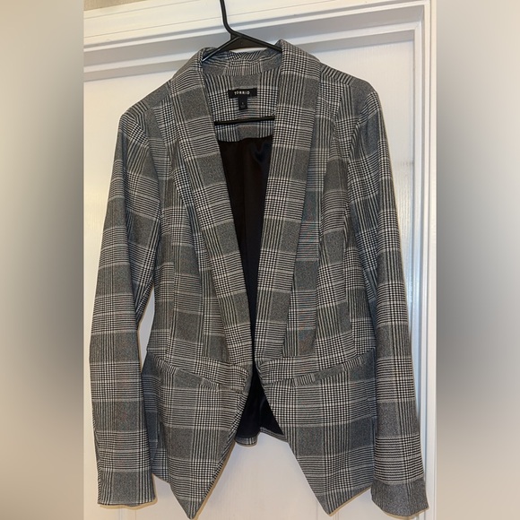 torrid Jackets & Blazers - - Torrid Houndstooth Plaid Blazer Gray Black Open Front Size 1 1X